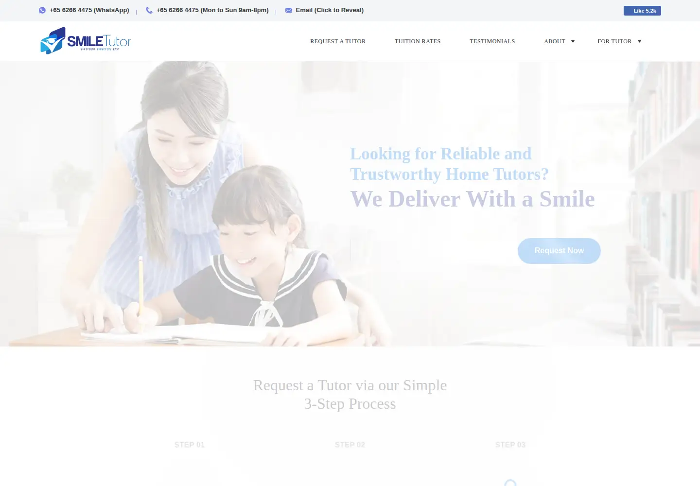 Screenshot of smiletutor.sg