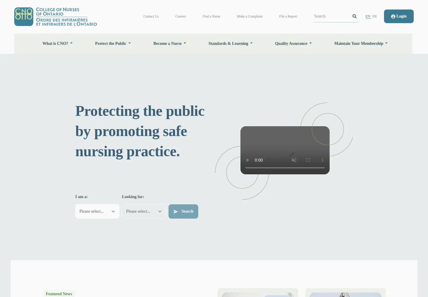 Captured homepage of cno.org in the current scan