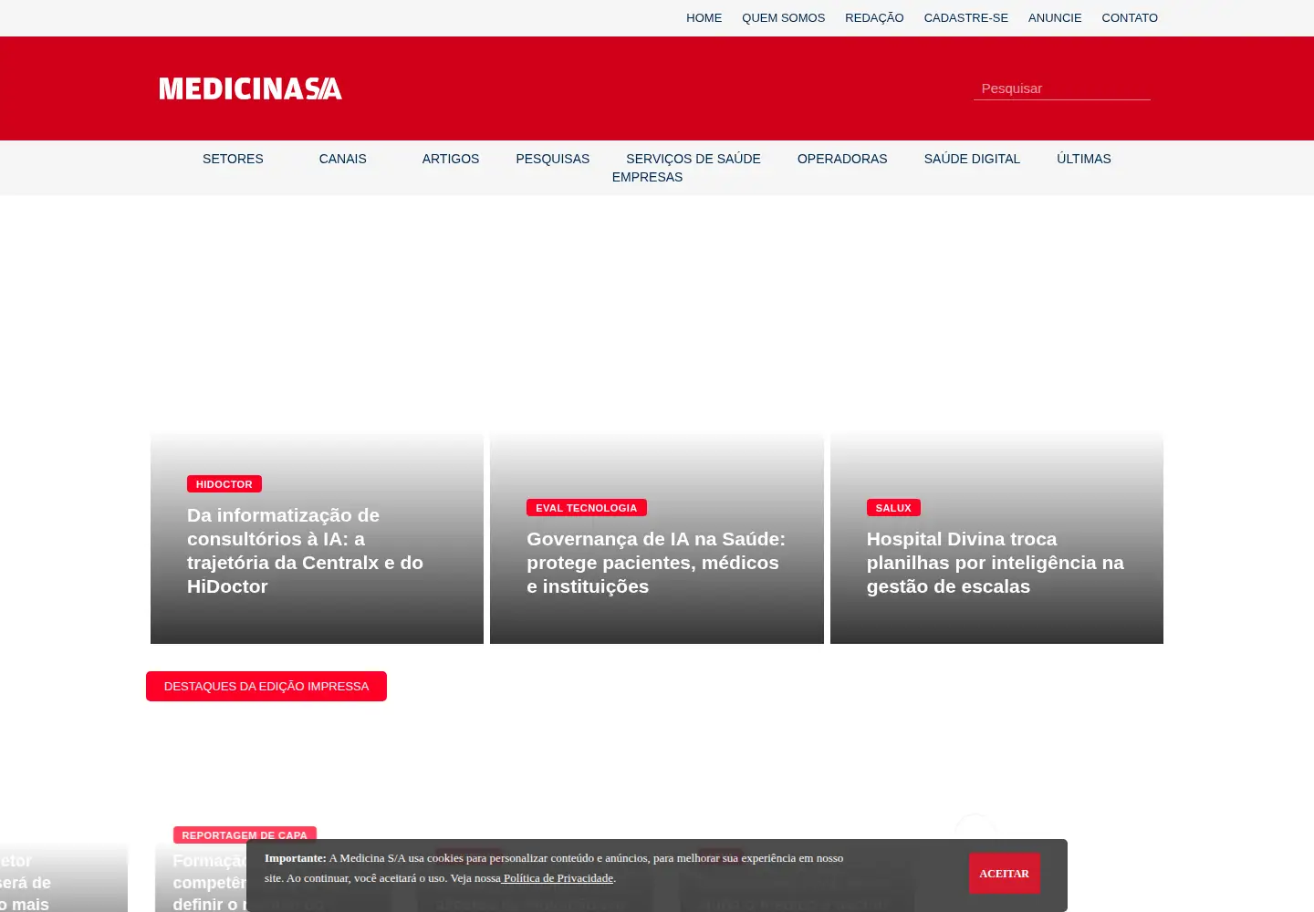 Screenshot of medicinasa.com.br