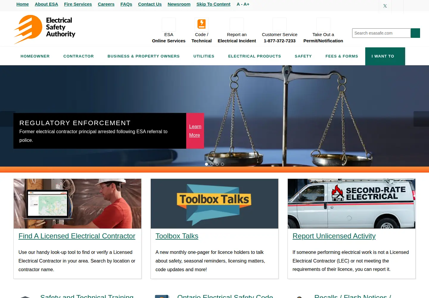 Screenshot of esasafe.com