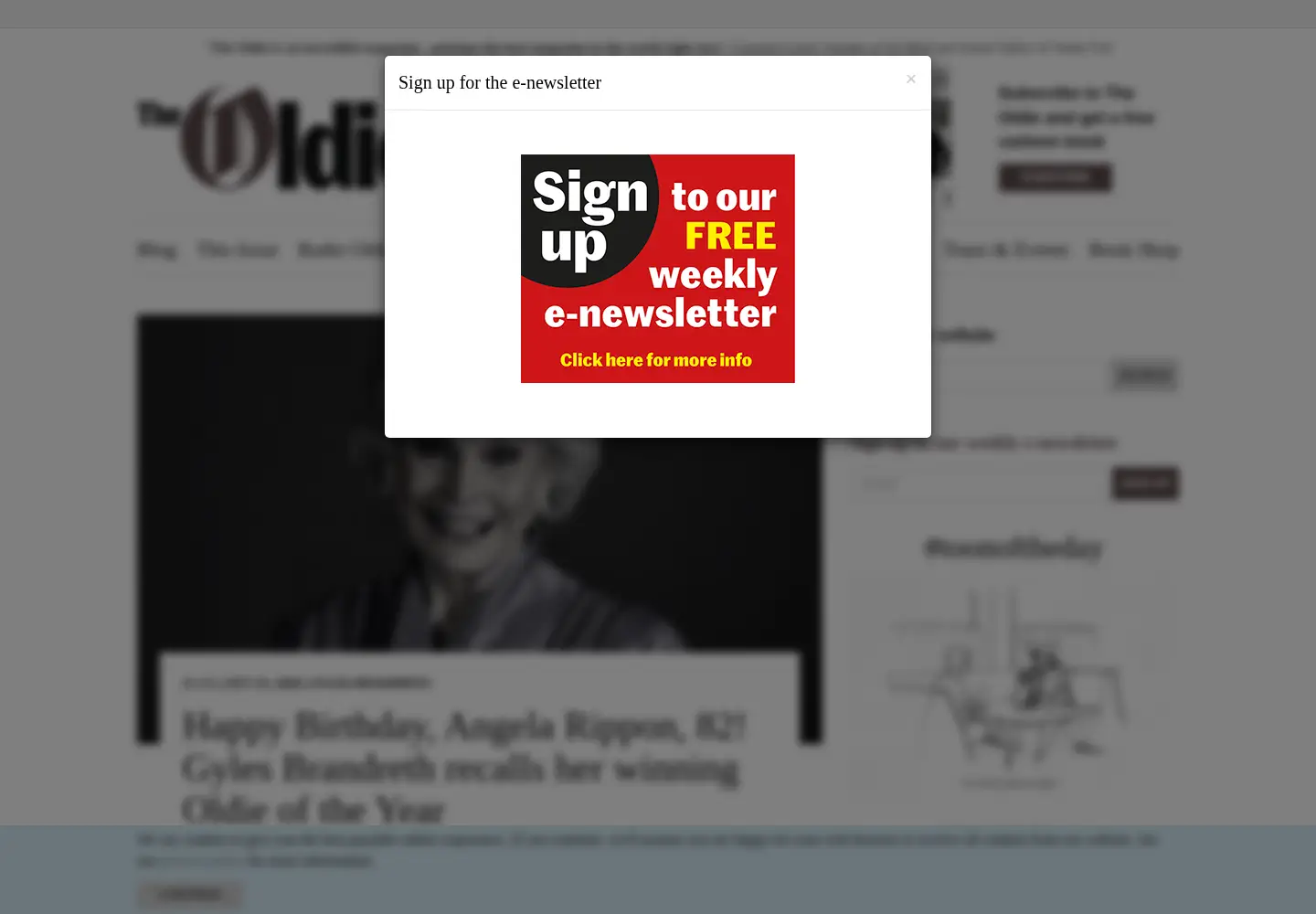 Screenshot of theoldie.co.uk