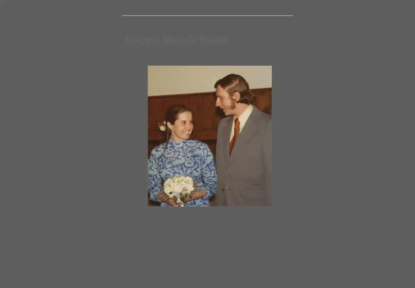 Captured homepage of leeandmelindavarian.com in the current scan