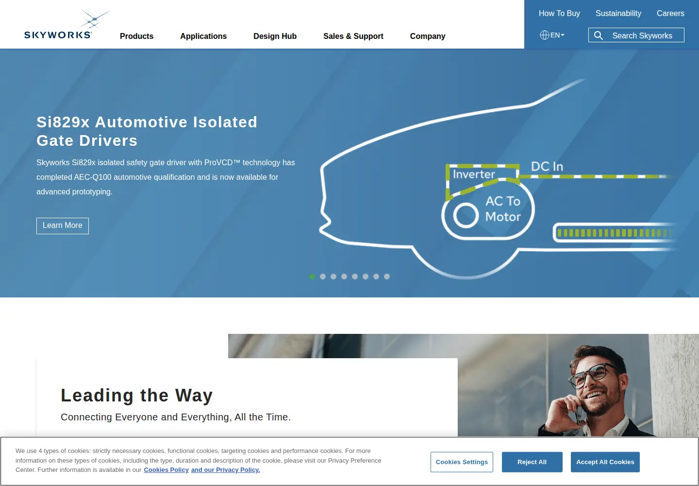 Screenshot of skyworksinc.com