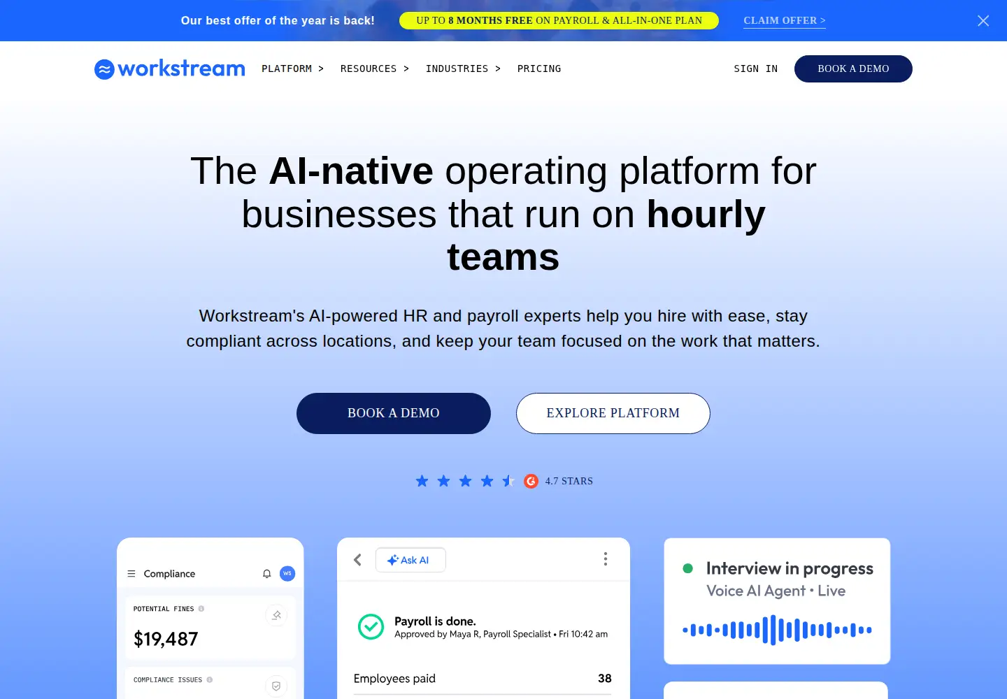Screenshot of workstream.us