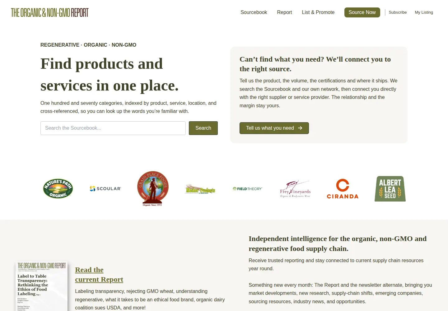 Captured homepage of non-gmoreport.com in the current scan