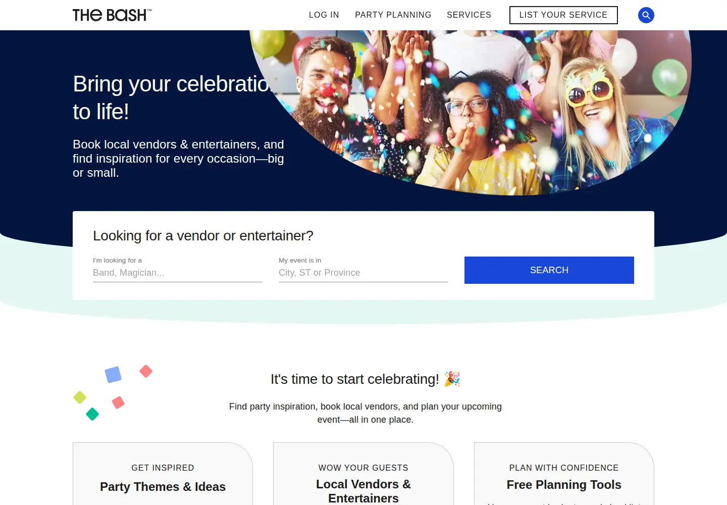 Screenshot of thebash.com