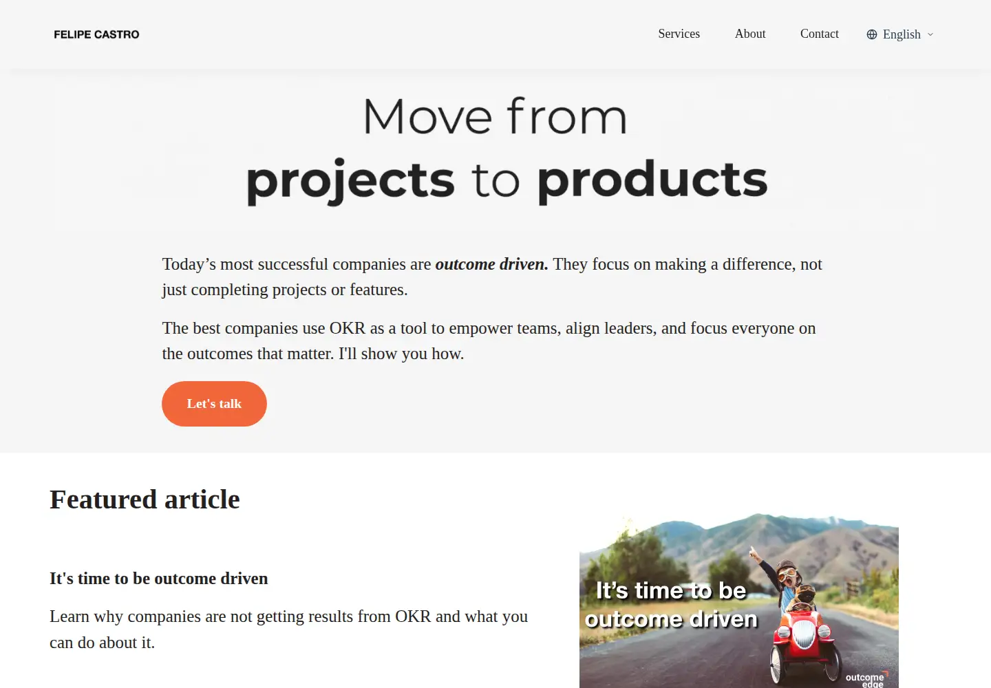 Screenshot of felipecastro.com