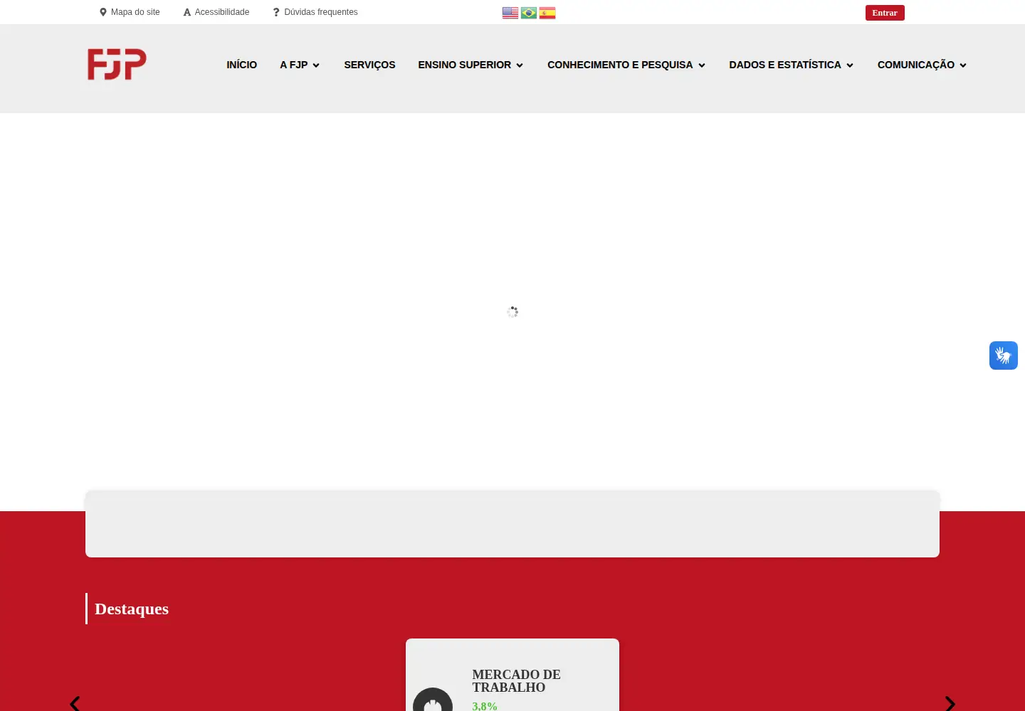 Screenshot of fjp.mg.gov.br