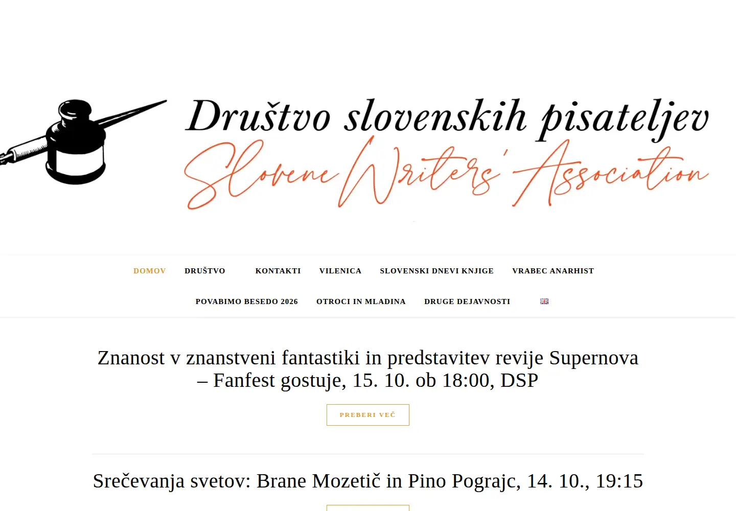 Screenshot of drustvo-dsp.si