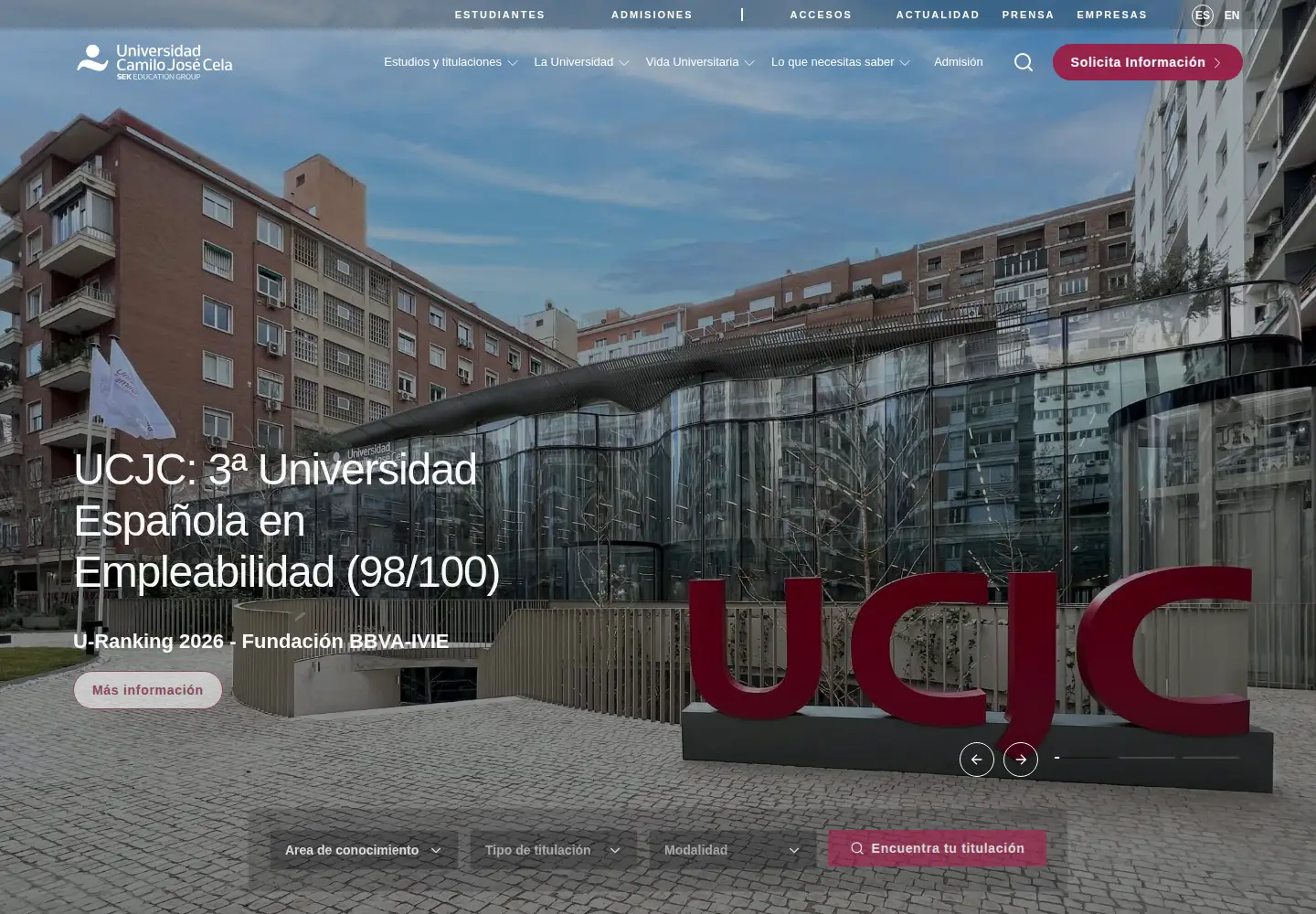 Screenshot of ucjc.edu
