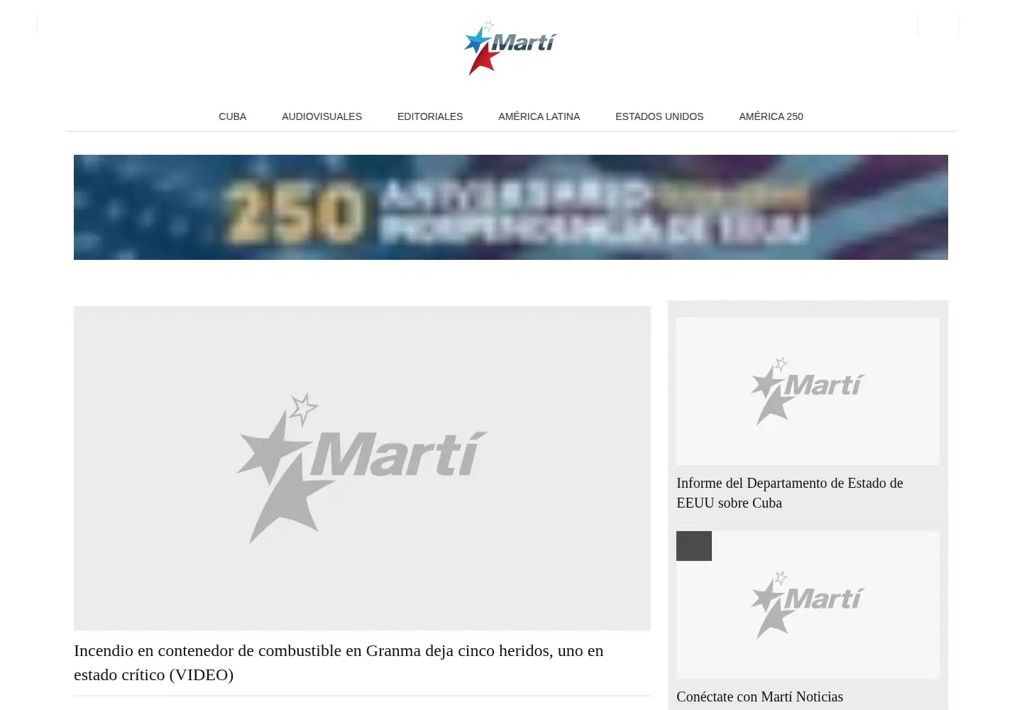 Screenshot of radiotelevisionmarti.com