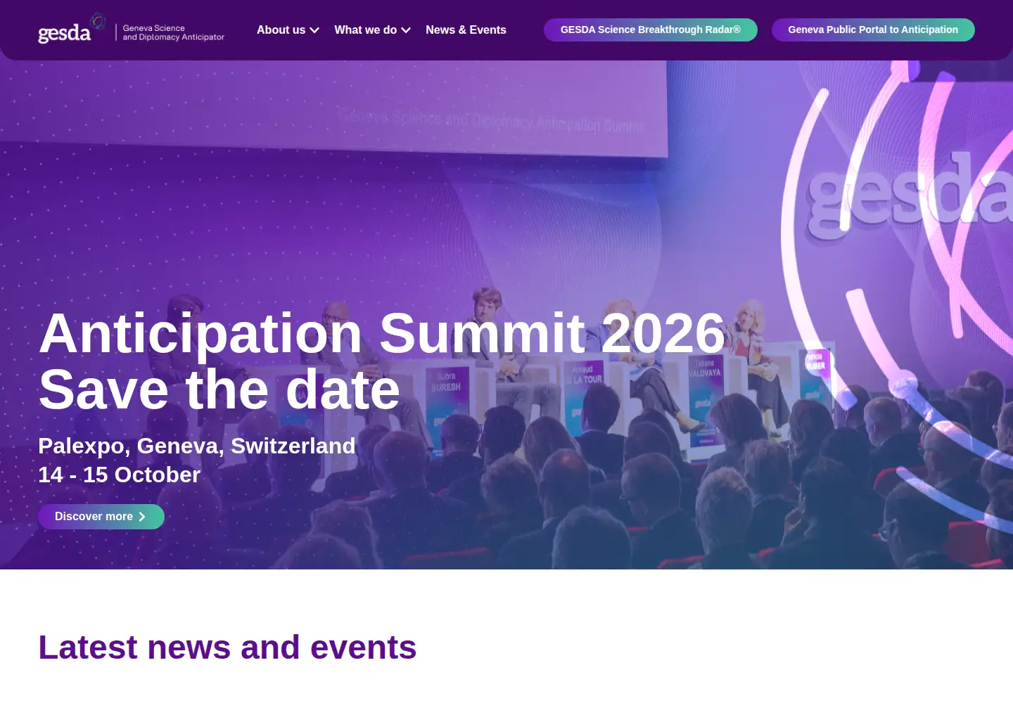 Screenshot of gesda.global