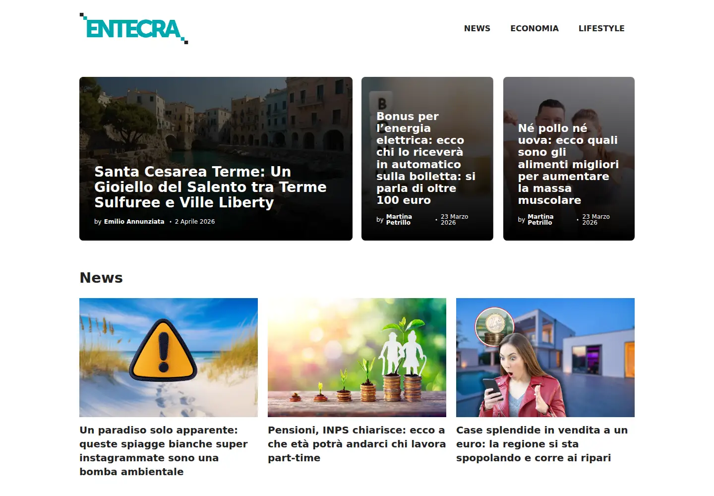 Screenshot of entecra.it