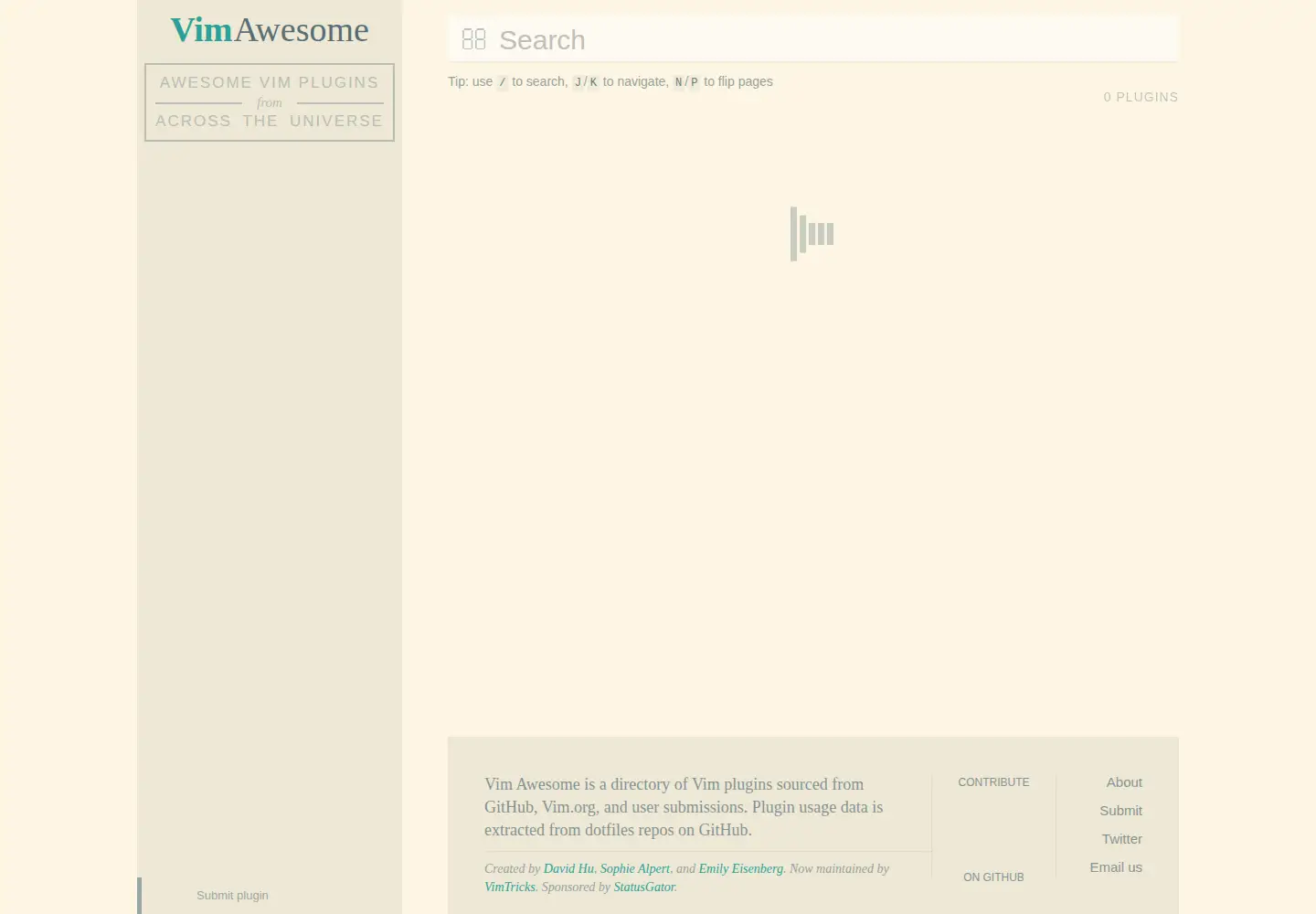 Screenshot of vimawesome.com