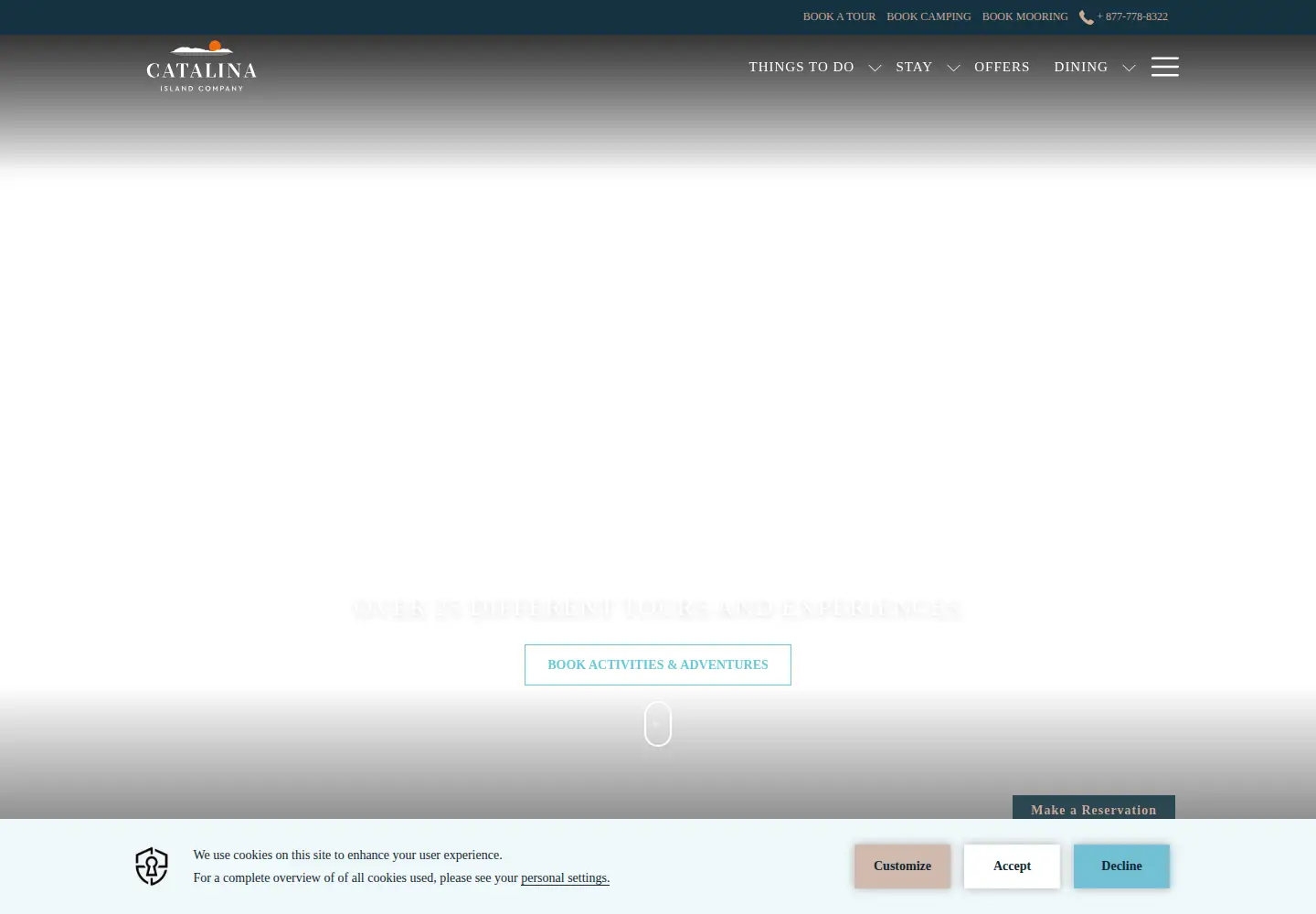 Screenshot of visitcatalinaisland.com
