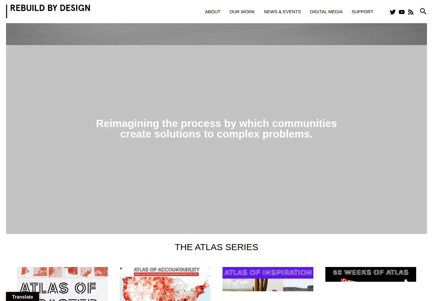 Screenshot of rebuildbydesign.org