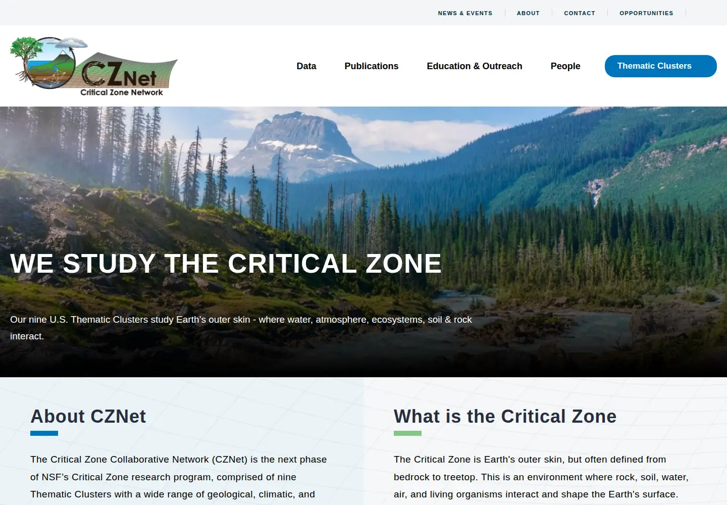 Screenshot of criticalzone.org