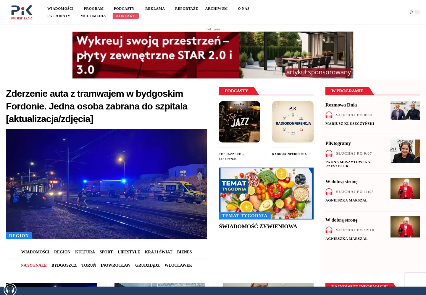 Captured homepage of radiopik.pl in the current scan