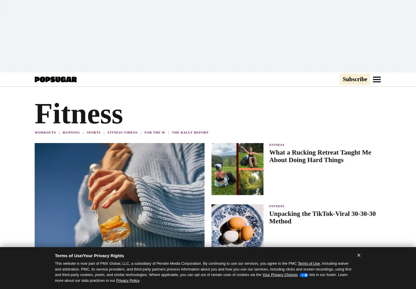 Screenshot of fitsugar.com