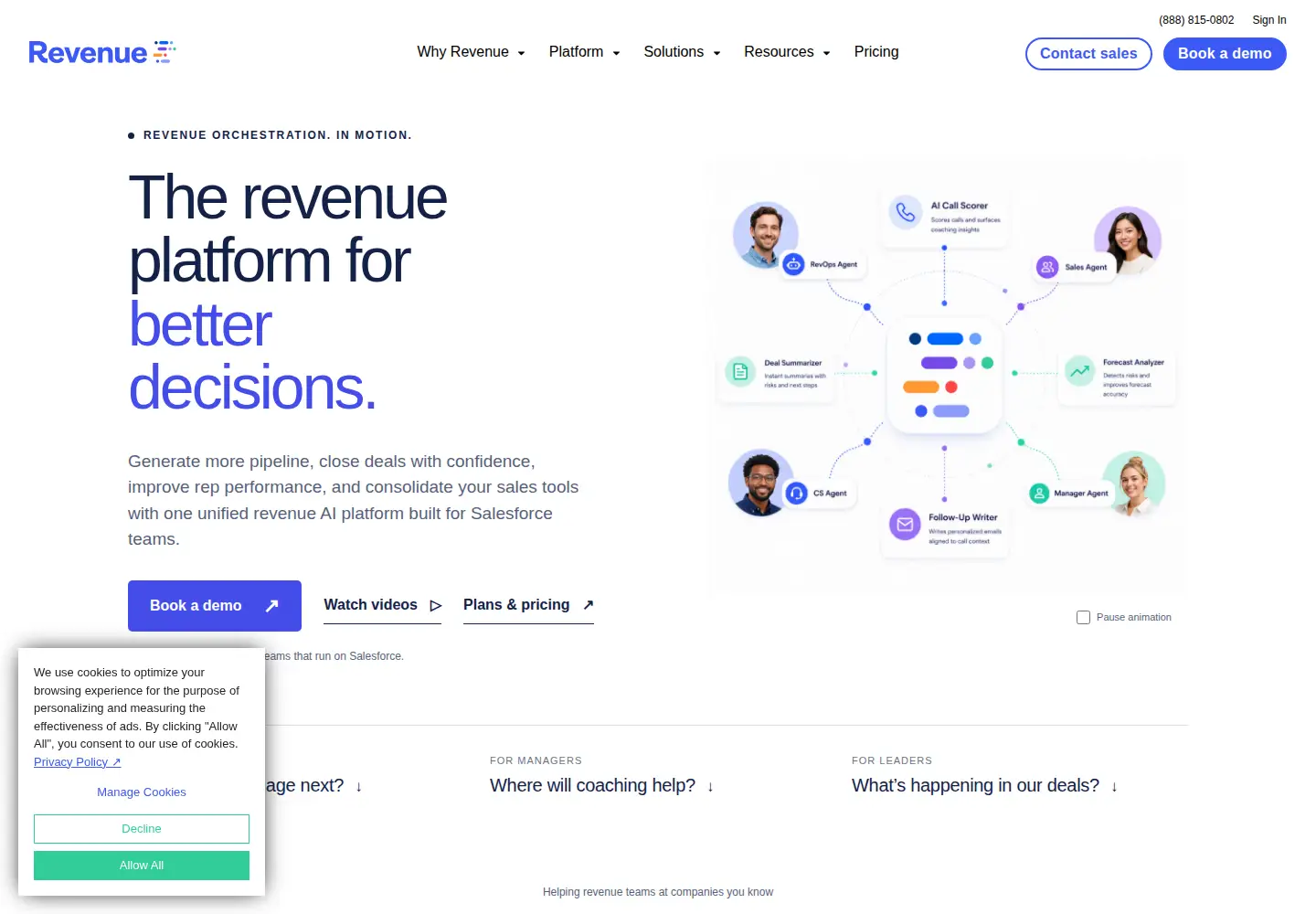 Screenshot of revenue.io