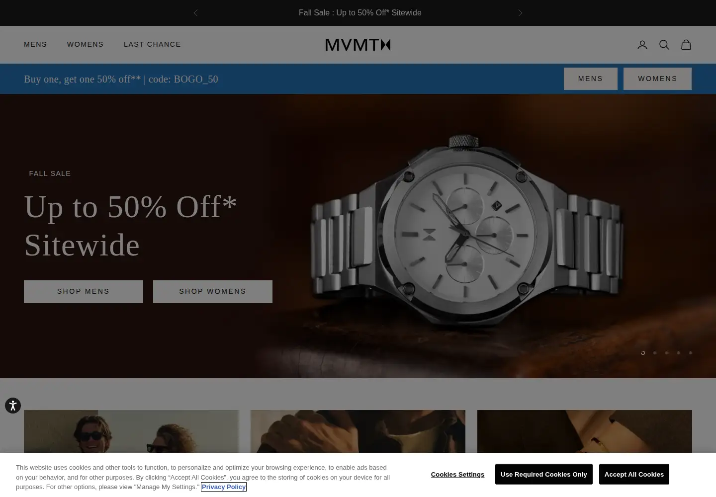 Screenshot of mvmt.com