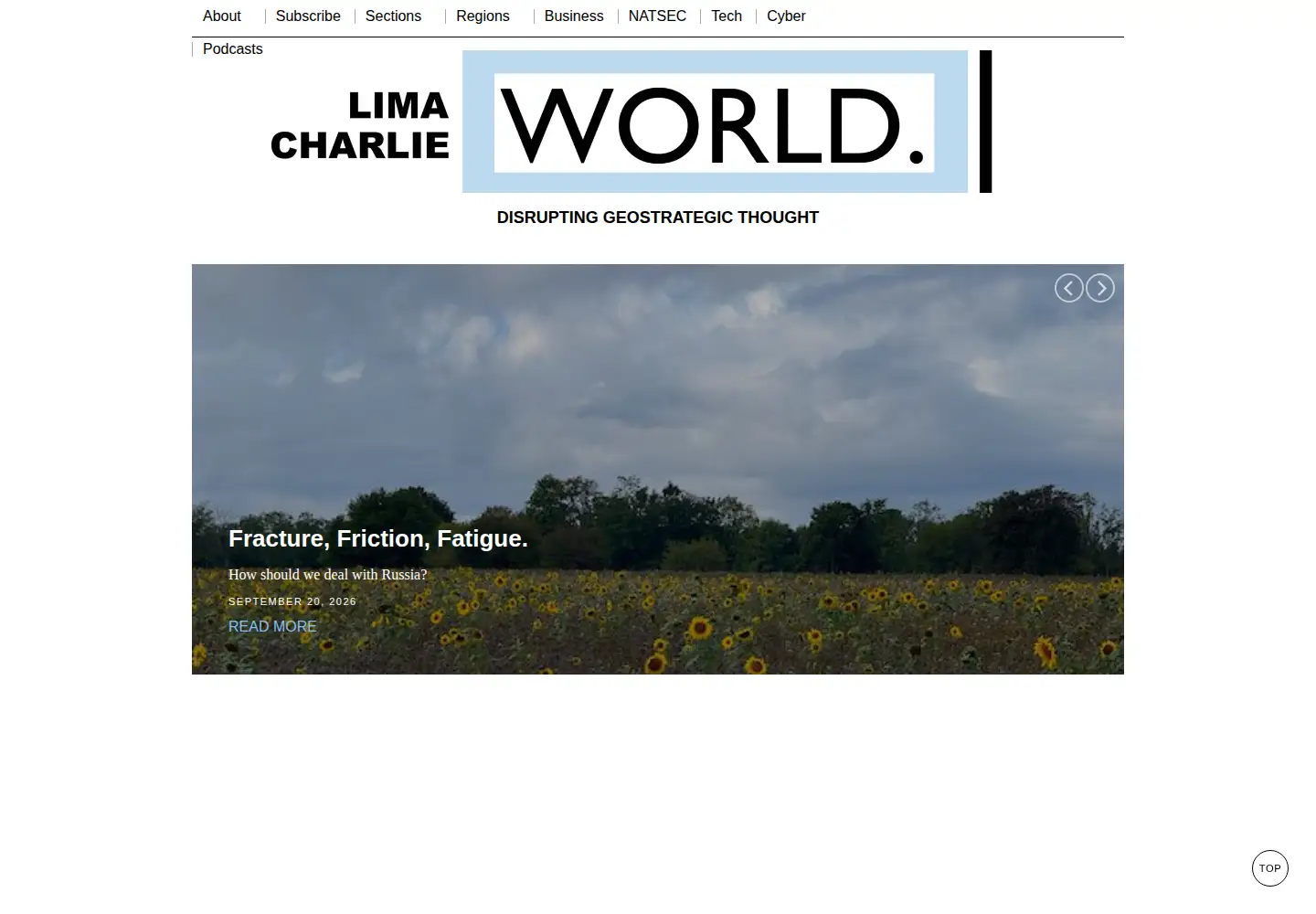 Captured homepage of limacharlienews.com in the current scan