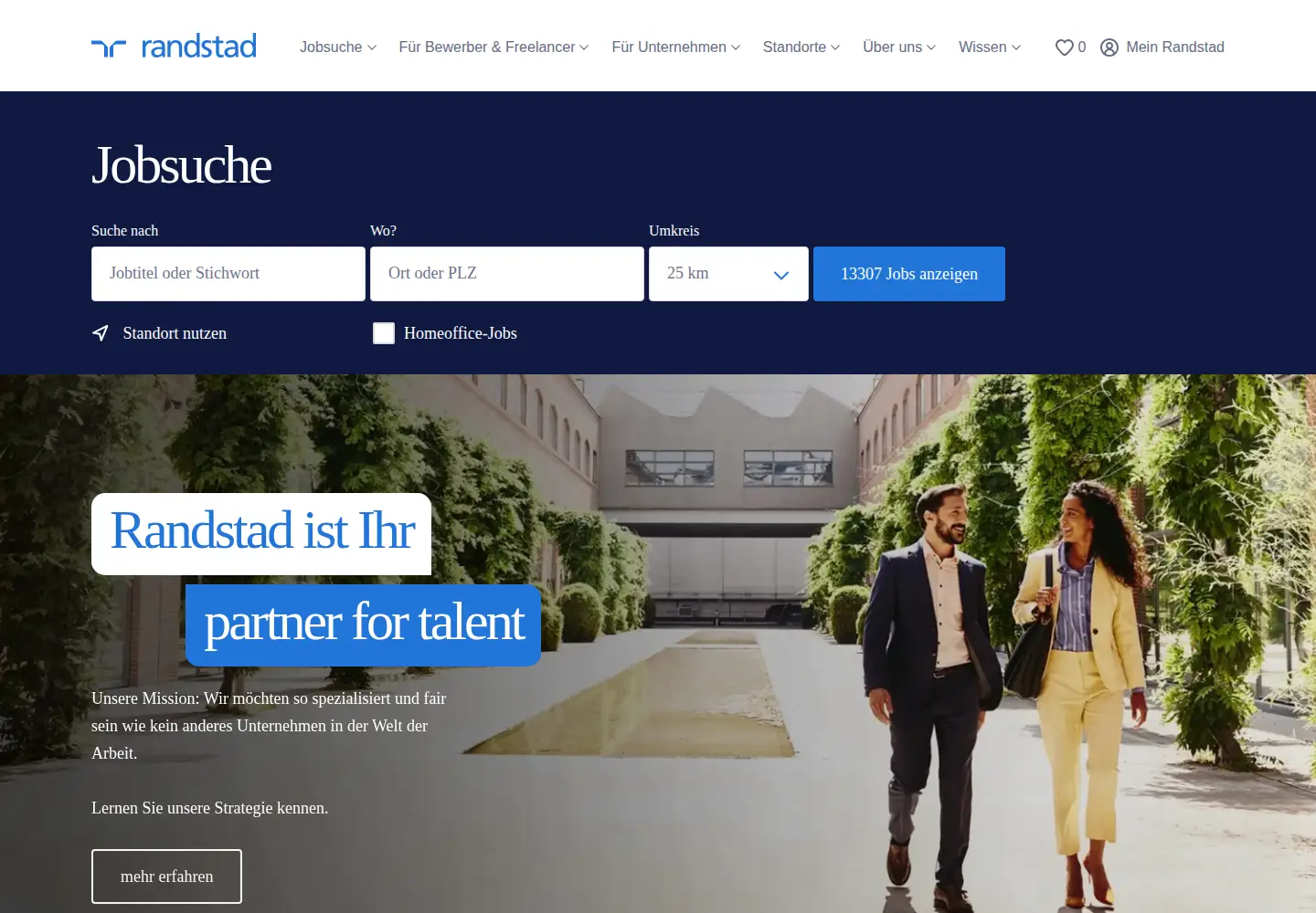 Screenshot of randstad.de