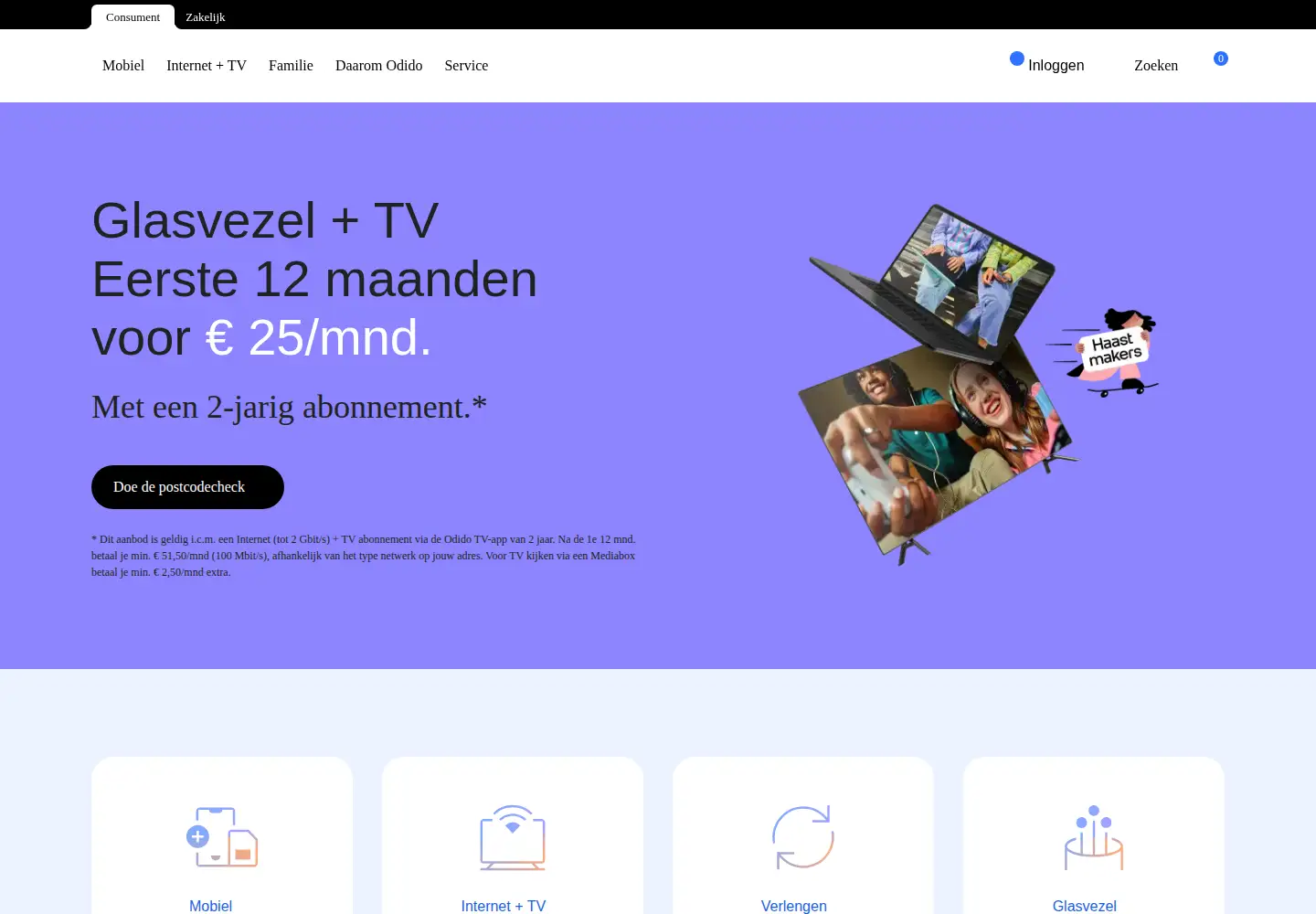 Screenshot of t-mobile.nl