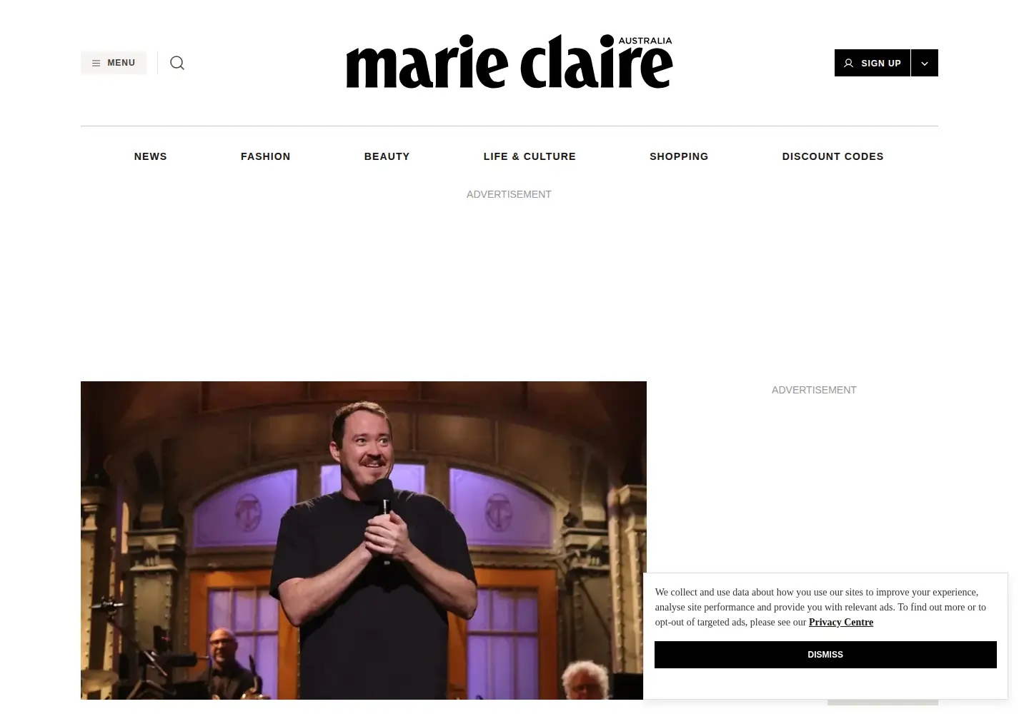 Screenshot of marieclaire.com.au