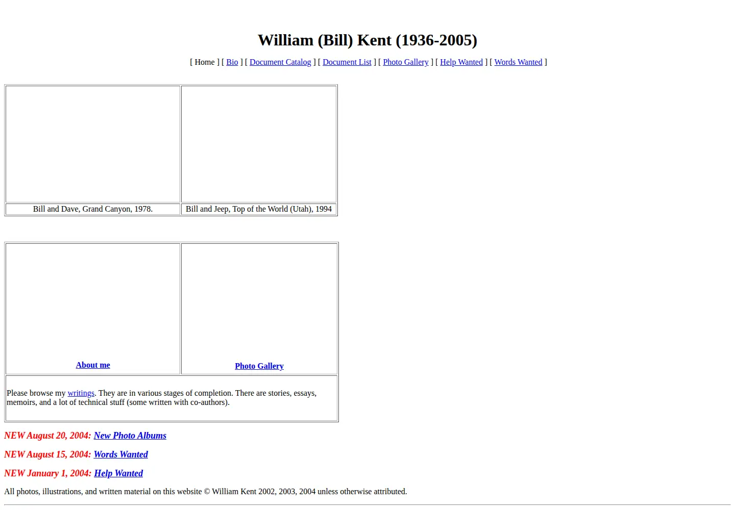 Captured homepage of bkent.net in the current scan