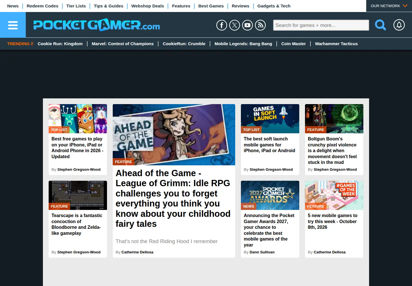 Screenshot of pocketgamer.co.uk