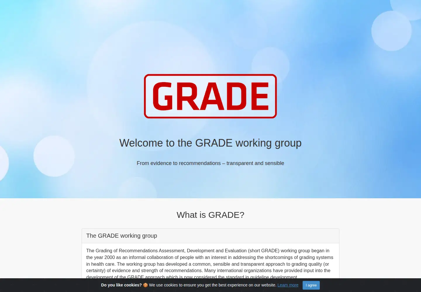 Screenshot of gradeworkinggroup.org