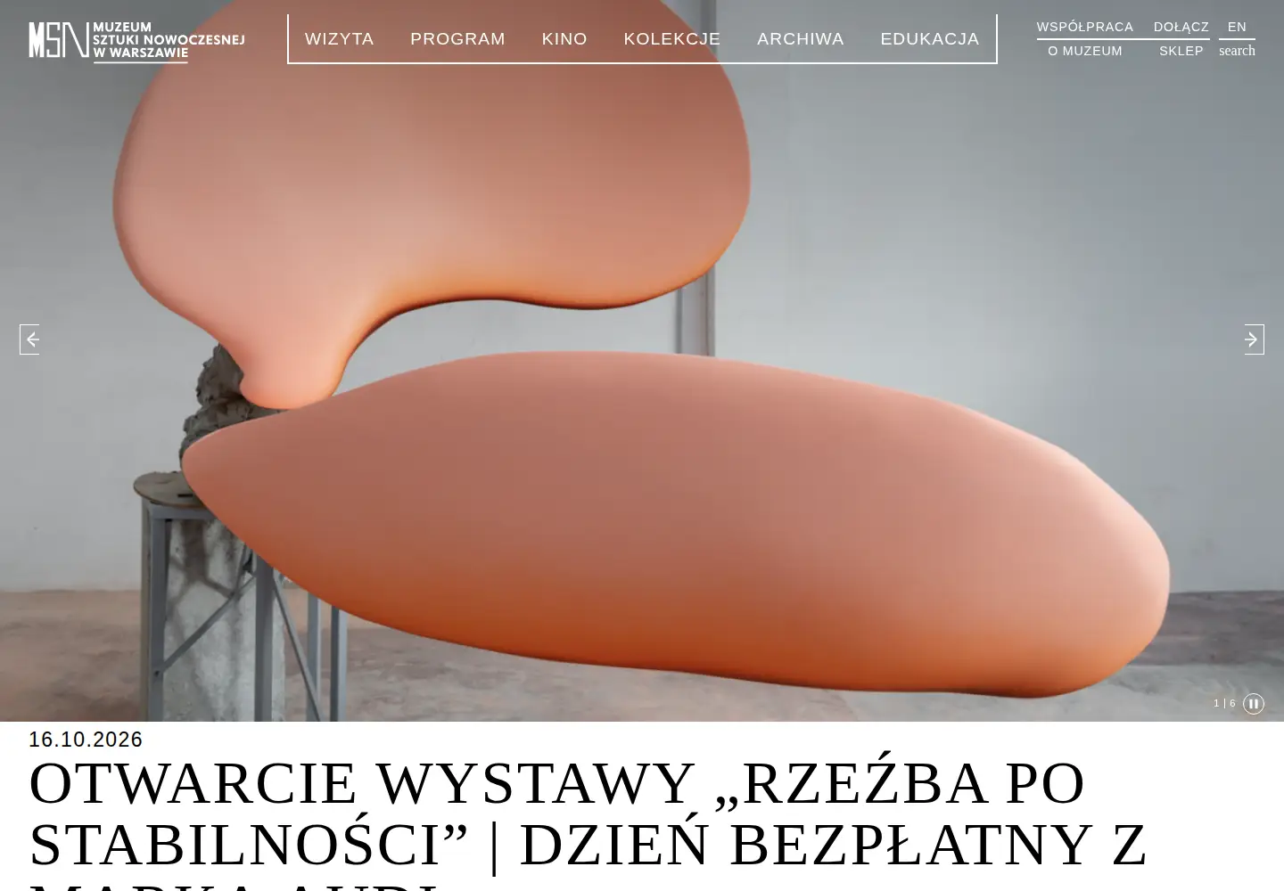 Screenshot of artmuseum.pl