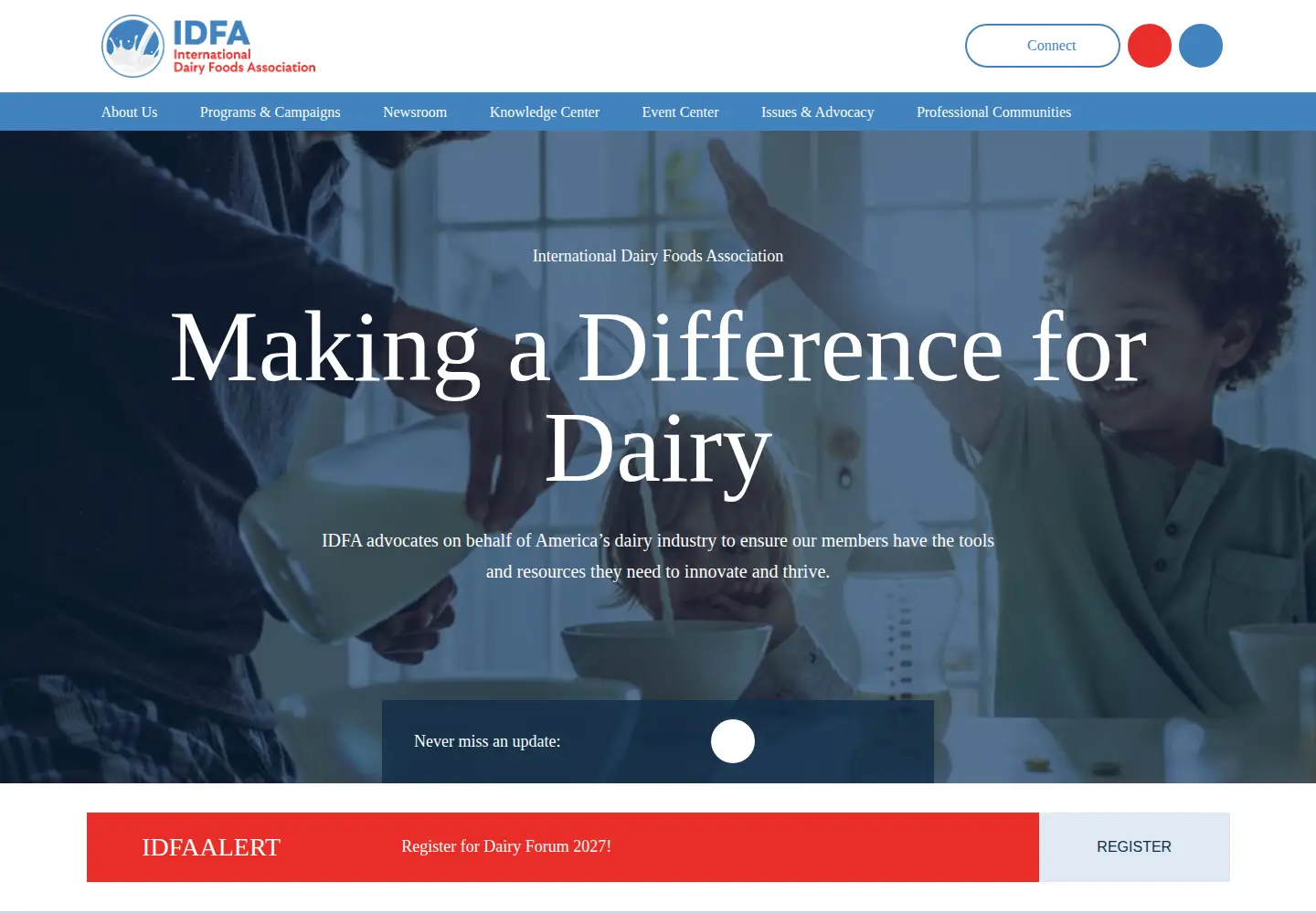 Screenshot of idfa.org