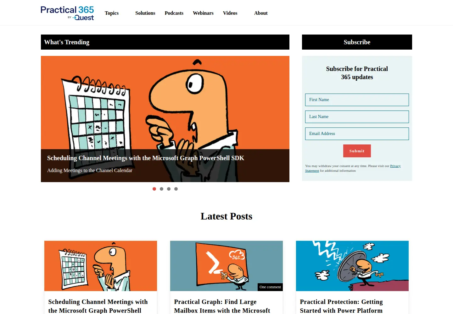 Screenshot of practical365.com
