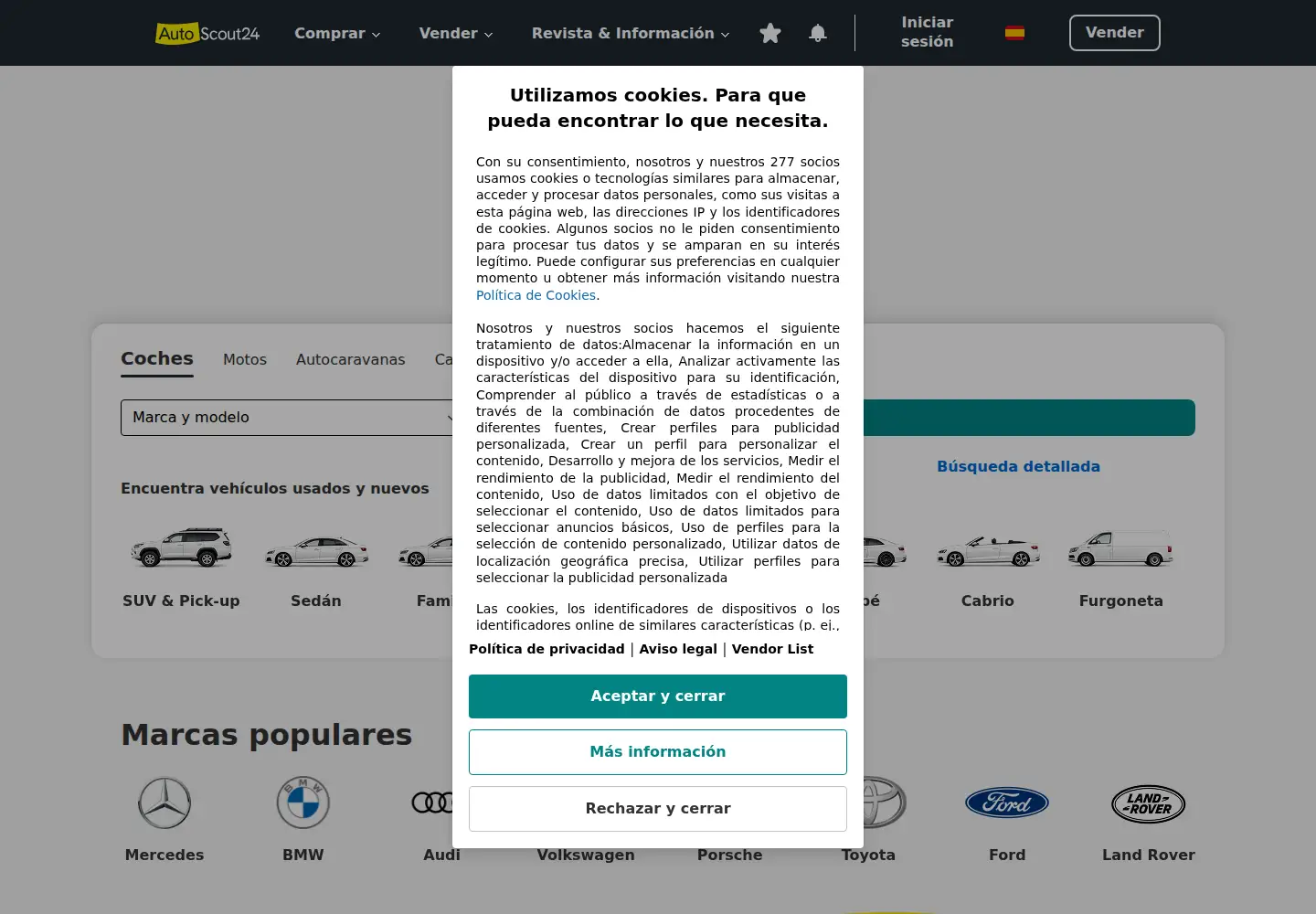 Screenshot of autoscout24.es