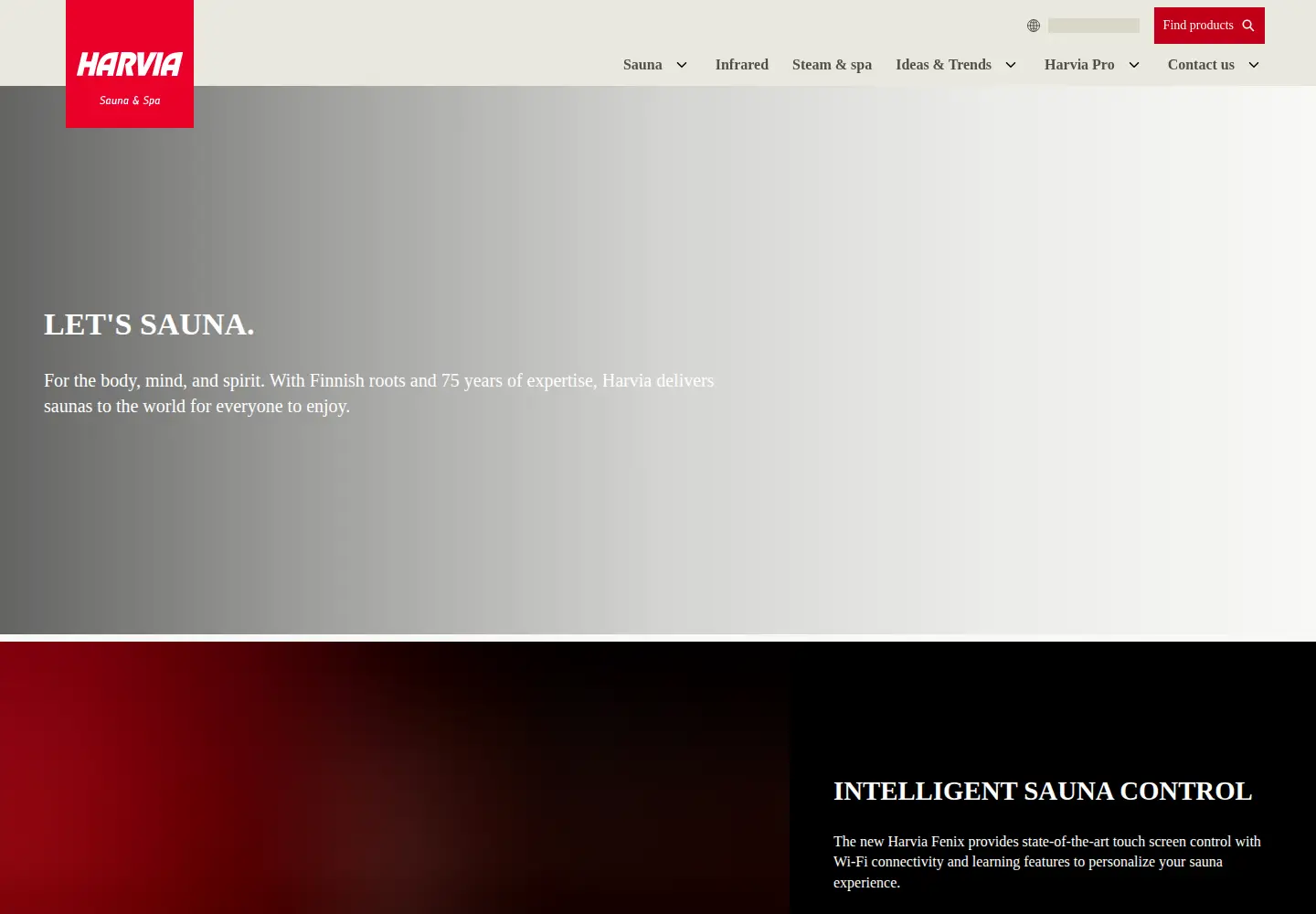Screenshot of harvia.com