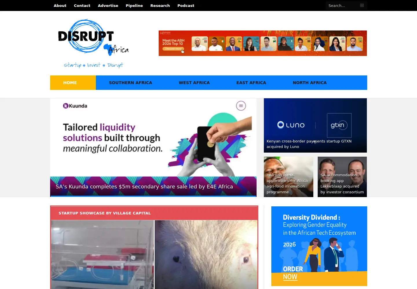 Screenshot of disrupt-africa.com