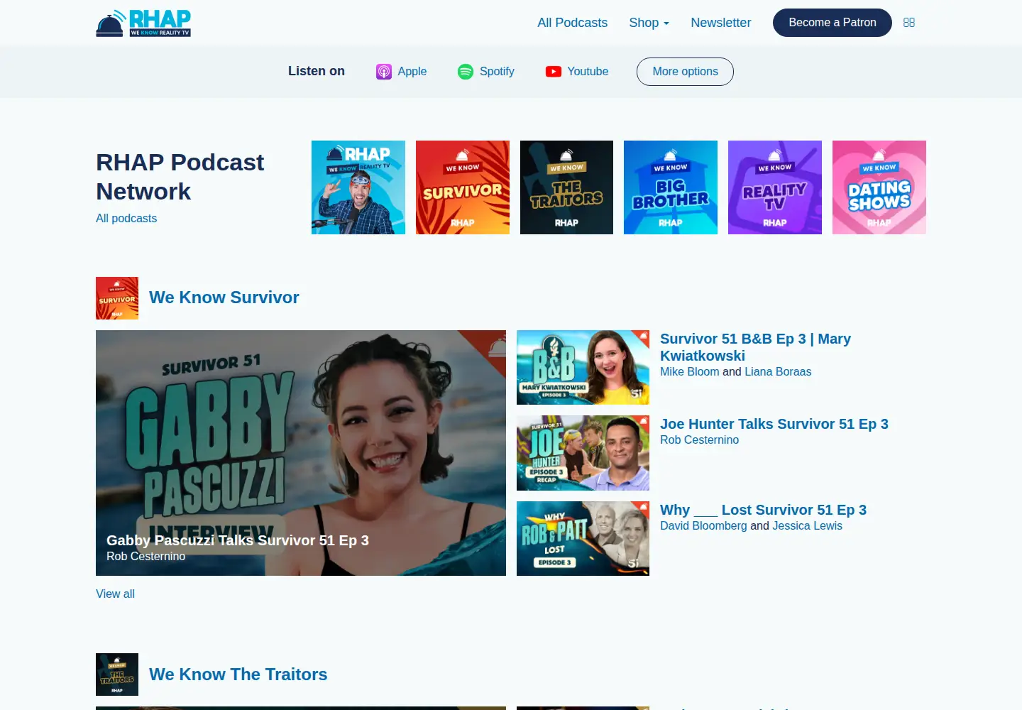 Captured homepage of robhasawebsite.com in the current scan