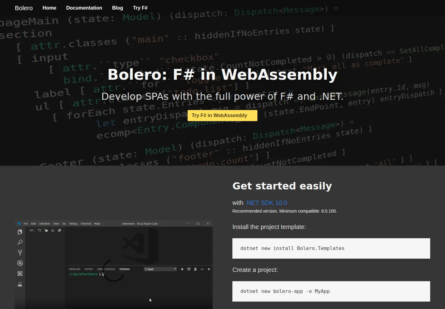 Screenshot of fsbolero.io