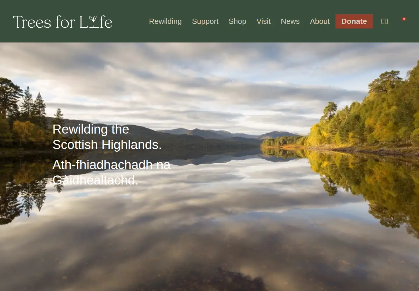 Screenshot of treesforlife.org.uk