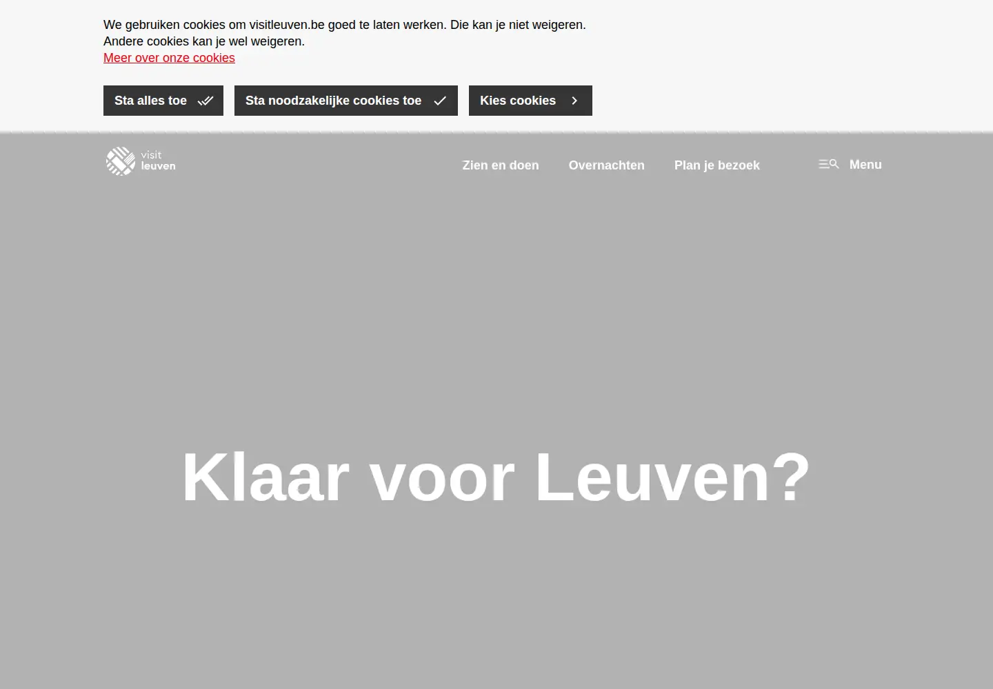 Captured homepage of visitleuven.be in the current scan
