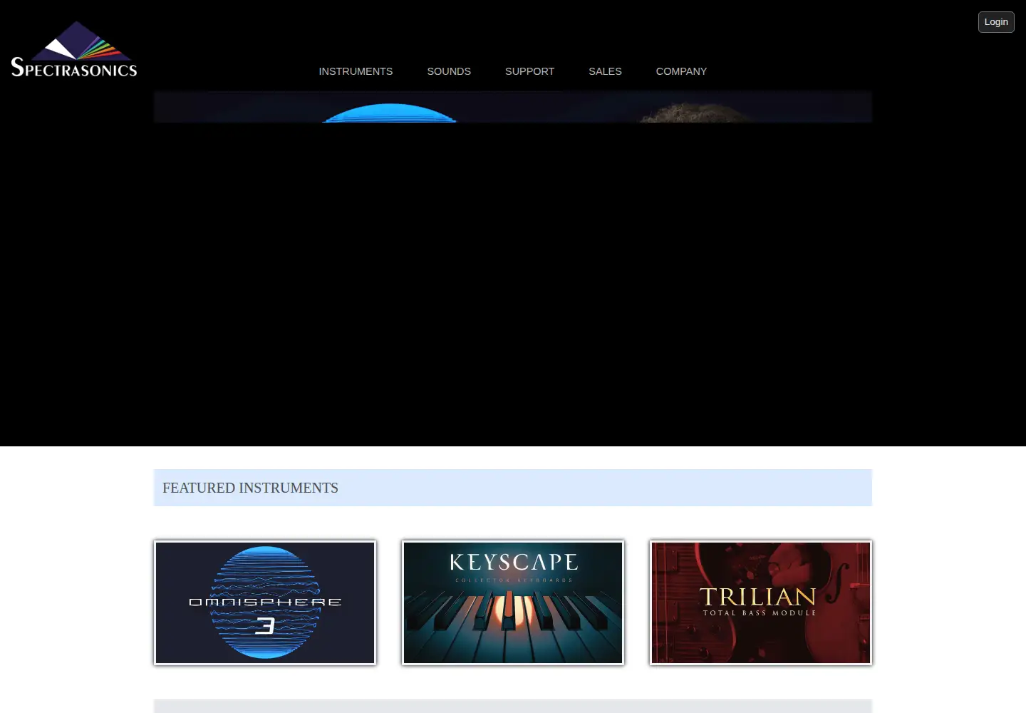 Screenshot of spectrasonics.net