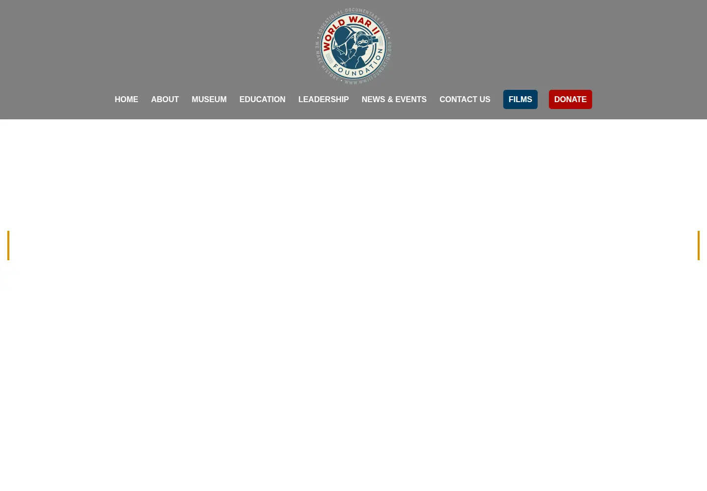 Captured homepage of wwiifoundation.org in the current scan