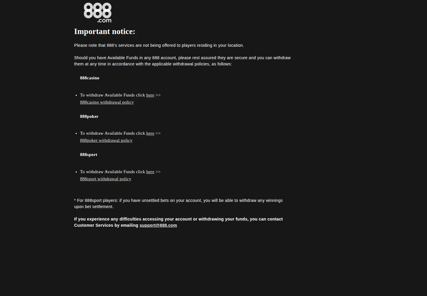 Screenshot of 888.com