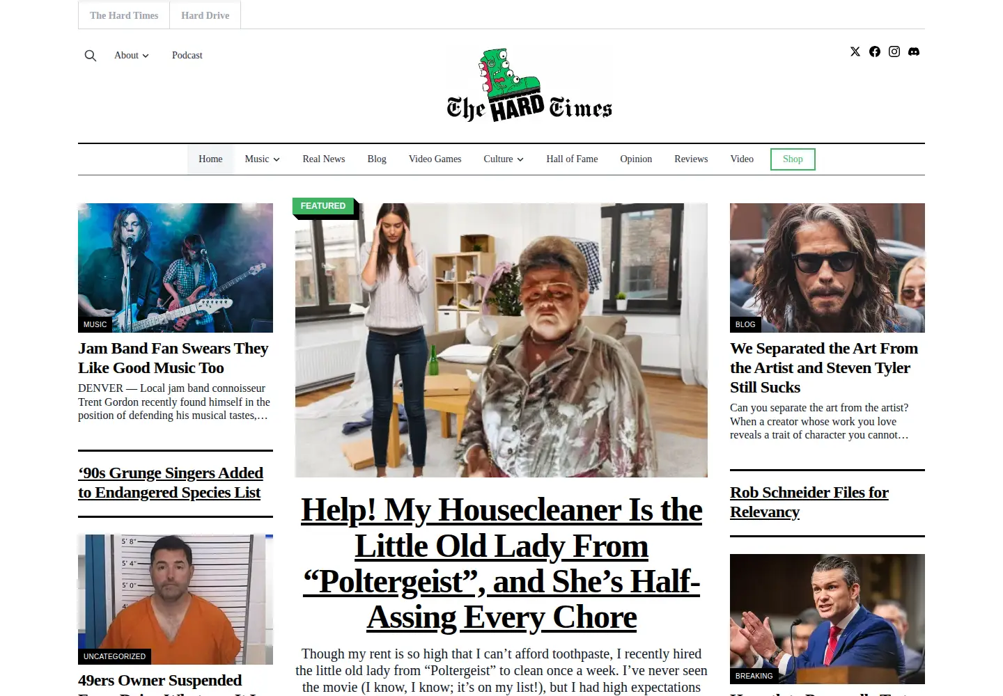 Screenshot of thehardtimes.net