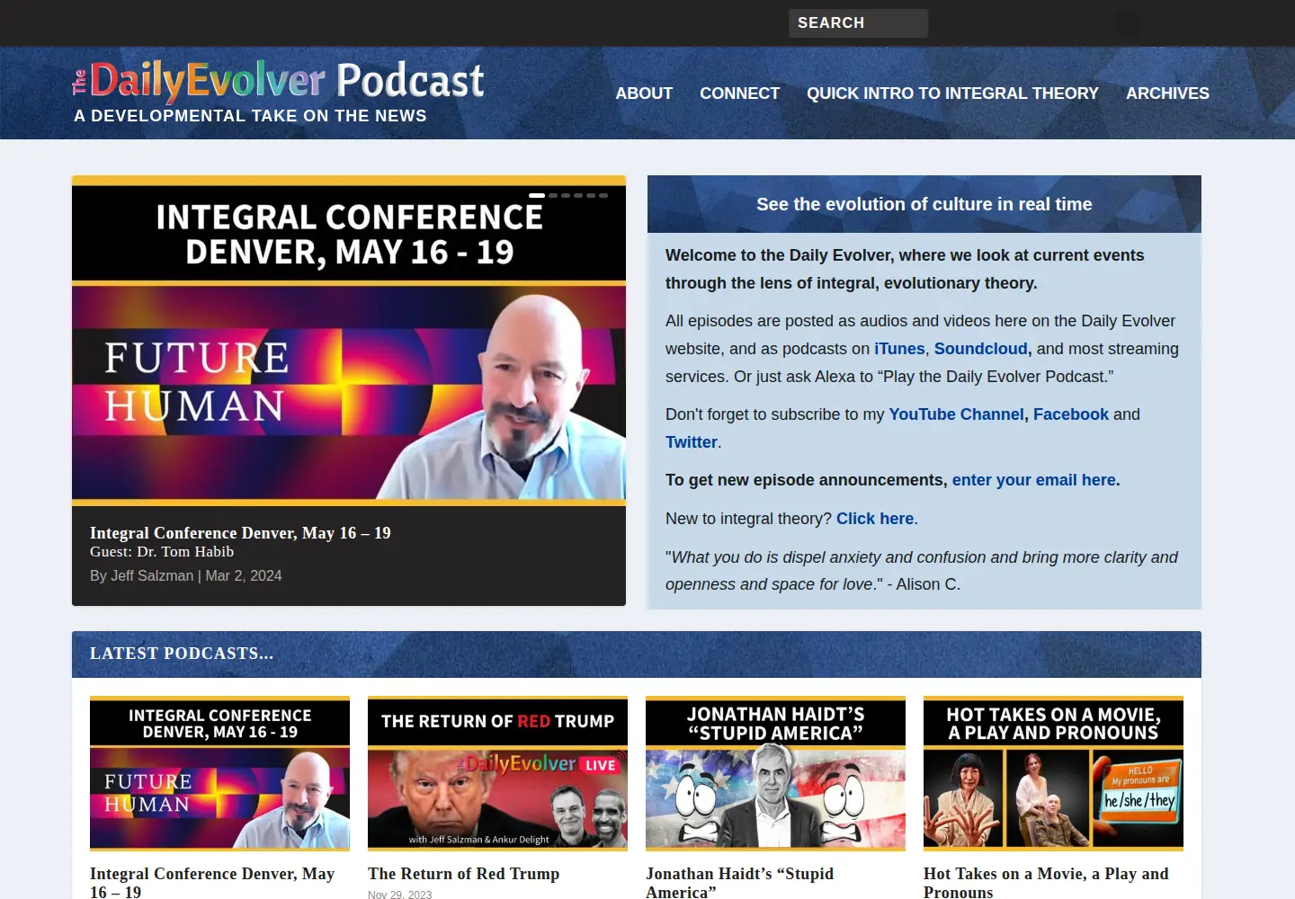 Screenshot of dailyevolver.com