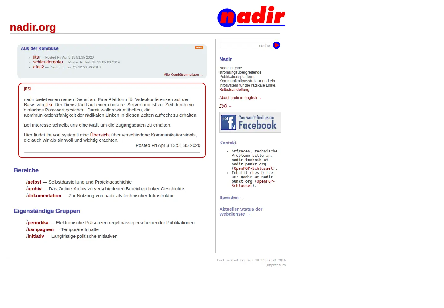 Screenshot of nadir.org
