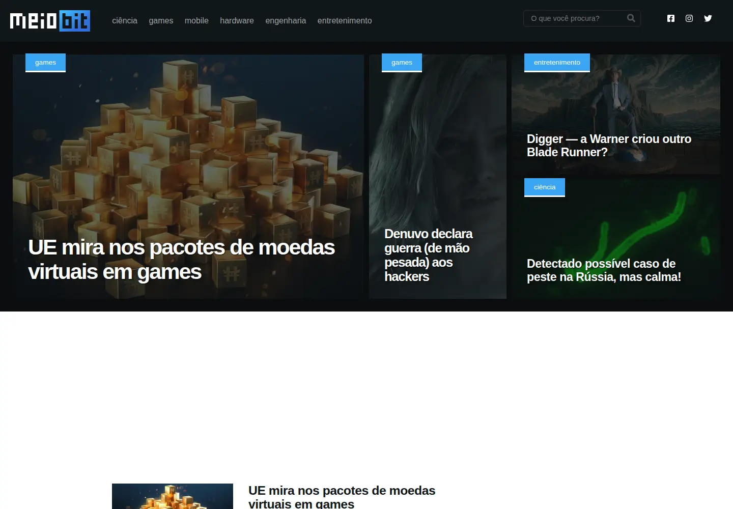 Screenshot of meiobit.com