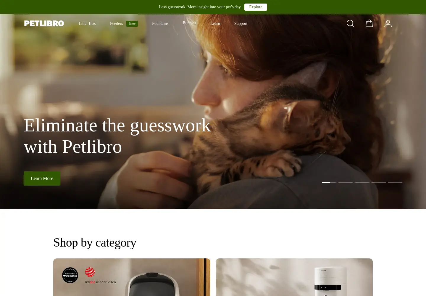 Screenshot of petlibro.com